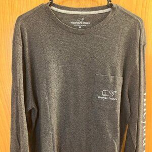 Vineyard Vines Long Sleeve Gray Vintage Tee Mens